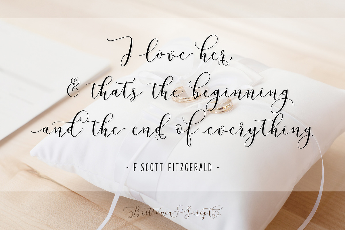 New! Brittania Script, a Script Font by Barland Design (Photo 3 of 11)