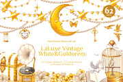 LaLuxe Vintage White & Goldorem, a Decorative Illustration by CreativeValuation (Thumbnail 1 of 11)