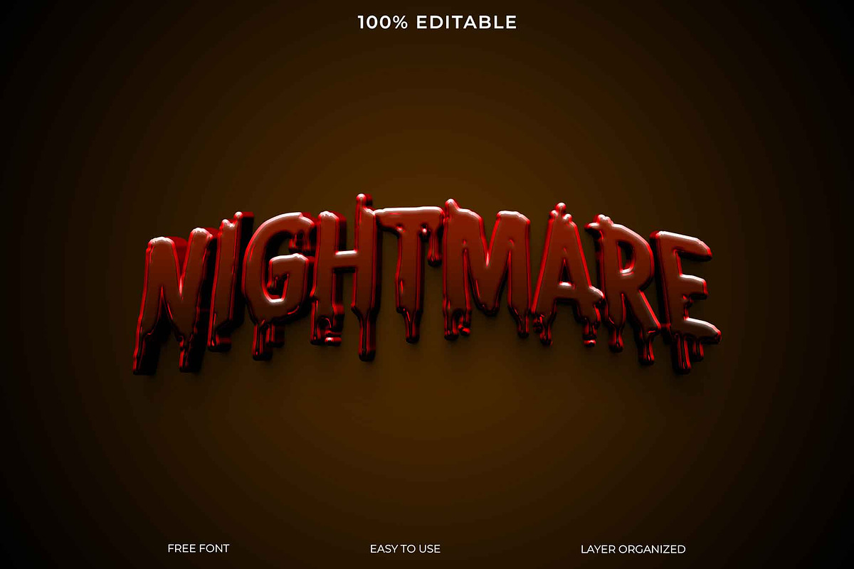 Blood Dripping Nightmare Text Effect, a Layer Style Add-On by Imamul001