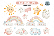 Sun Moon Star Nursery Clipart, an Illustration by TatiMockup (Thumbnail 2 of 4)