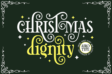 Christmas Dignity - Swirl Serif Font, a Serif Font by Airotype