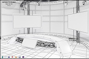 Virtual TV Studio News Set 36, an Architecture 3D Model by akerStudio (Thumbnail 15 of 25)