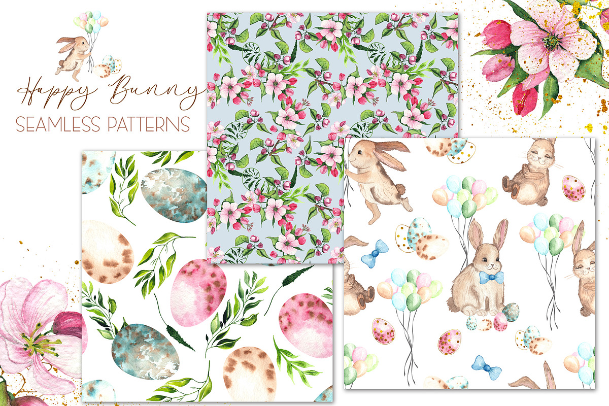 Easter Bunny. Watercolor collection, an Object Graphic by Ana-Sakuta (Photo 16 of 27)