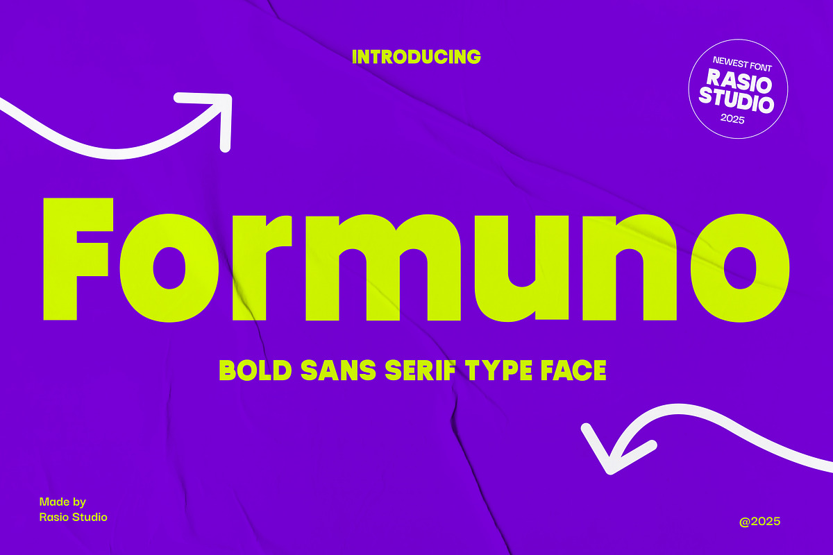 Formuno Bold Sans Serif Font, a Sans Serif Font by Rasio Studio (Photo 1 of 7)