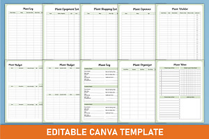 Home Plant Care Planner Canva