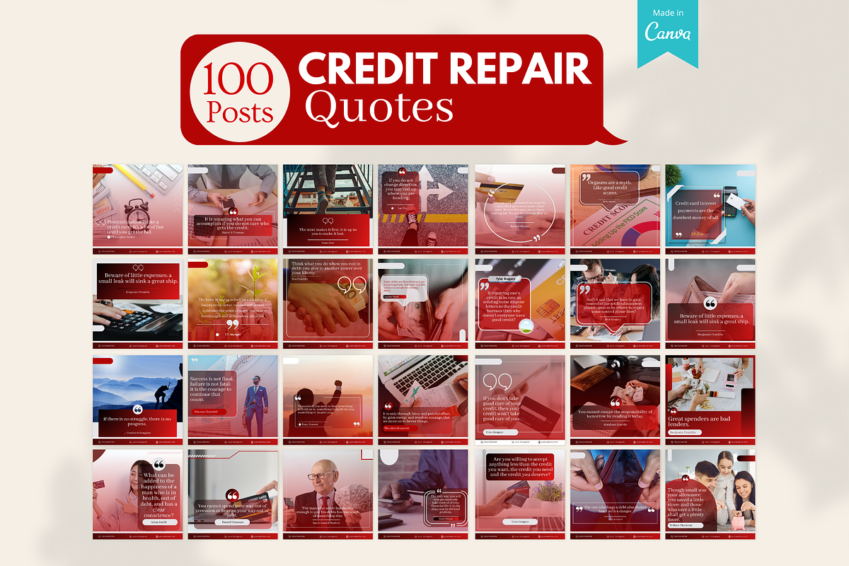 Credit Repair - Canva Templates, a Social Media Template by Viral Content Design (Photo 5 of 14)