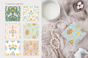 Folk Spring – Easter Bunny Clipart, a Decorative Illustration by Jenny Quince (Thumbnail 8 of 14)