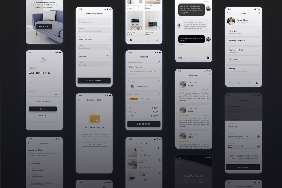 Pakhi Furniture App UI Kit, an UI Kit Template by piyush608 (Photo 5 of 9)