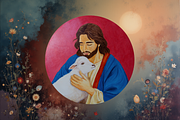 Jesus & Lamb | Acrylic Painting, an Illustration by AMMi (Thumbnail 3 of 4)