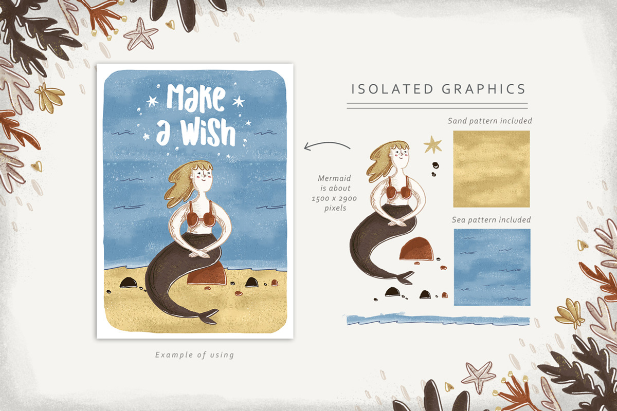 Under The Sea Collection • Mermaids, a Decorative Illustration by Yeticrab (Photo 5 of 11)