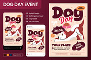 Illustration Dog Day Event Flyer Set, a Flyer Template by Annora Studio (Thumbnail 1 of 6)