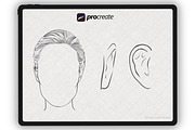 Face Stamp Brushes Procreate, a Brush Add-On by Procreate Market (Thumbnail 4 of 8)