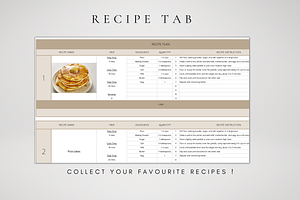 Digital Menu Template Google Sheets