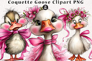 Coquette Goose Clipart PNG, a Seasonal Illustration by CreationArt (Thumbnail 1 of 5)