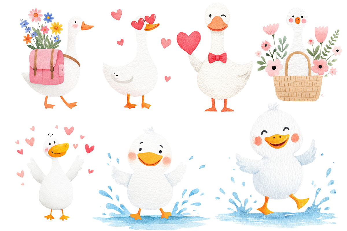 Spring Silly Goose Clipart, an Illustration by Designworld (Photo 7 of 10)