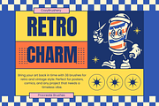 Procreate Vintage Retro Brushes, a Brush Add-On by Cozy Brushery (Thumbnail 2 of 10)