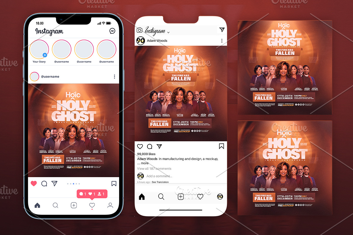 Holy Ghost Conference Church Flyer P, a Social Media Template by church flyer templates (Photo 7 of 10)
