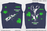 Knitted Vest V Neck - Mockup, a Hoody Mockup by DaldSgh (Thumbnail 2 of 12)