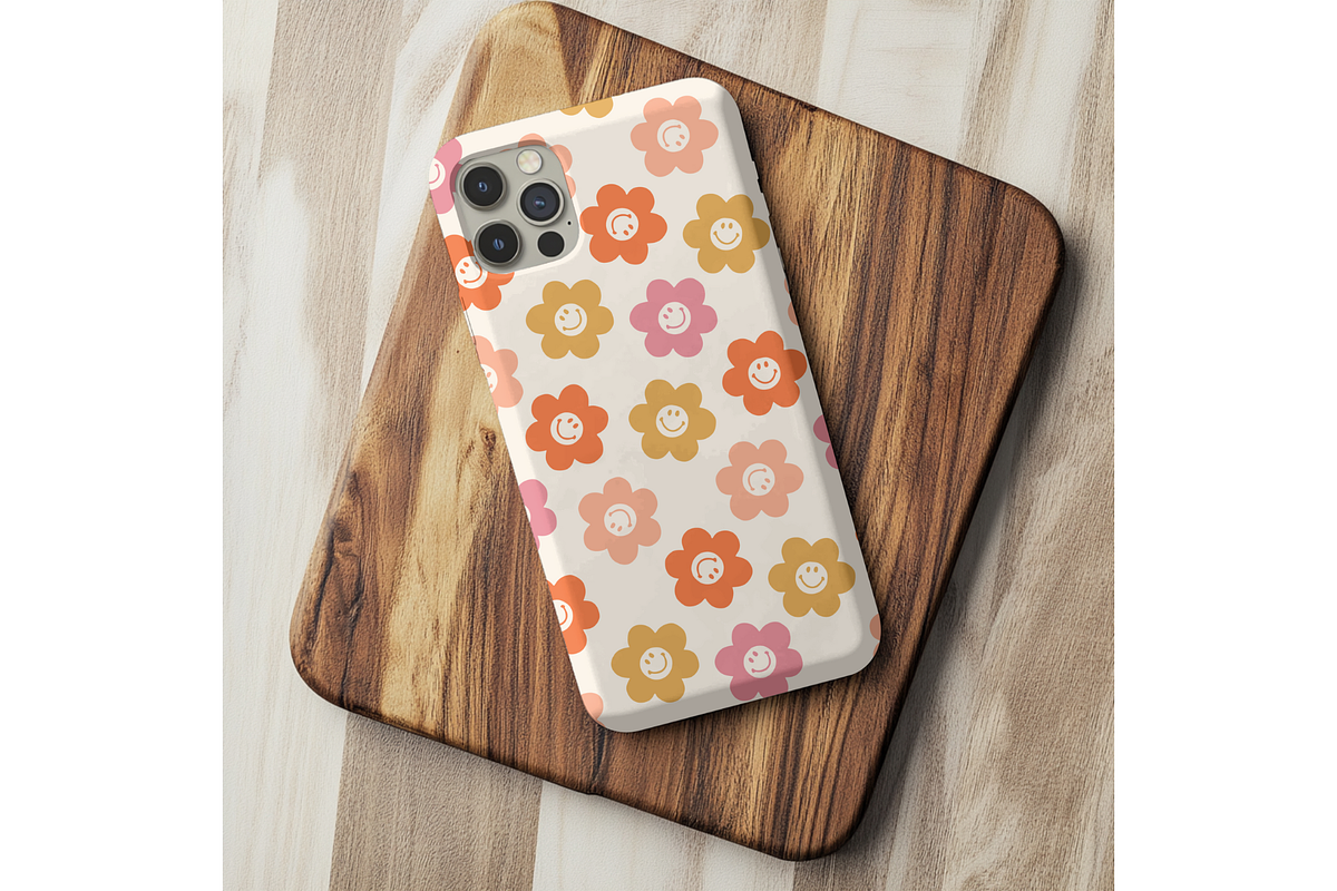 Groovy Floral Smiles Repeat Pattern, a Pattern Graphic by OwlAndFern (Photo 8 of 13)