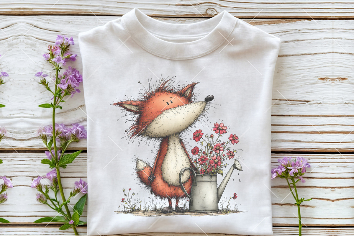 Whimsical Spring Fox Clipart, an Illustration by OK Design (Photo 4 of 6)