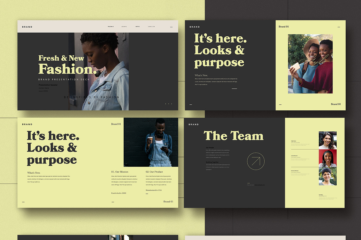 Yellow & Black Fashion Presentation, a Templates & Theme by wavebreak (Photo 1 of 2)