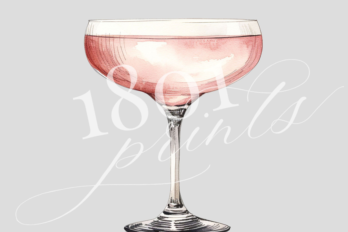 Pink Champagne Cocktail Illustration, an Illustration by 1801Prints (Photo 3 of 4)