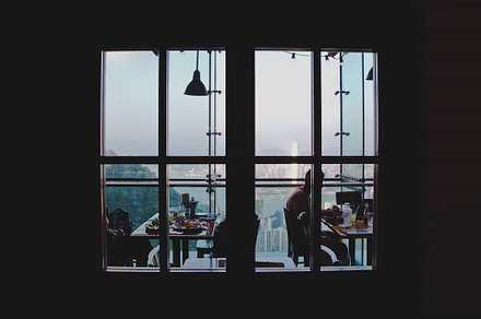 Through the cafe window