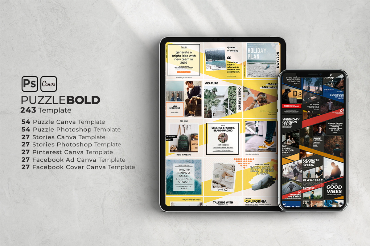 Puzzle Bold Bundle, a Social Media Template by Analogi Studio (Photo 2 of 39)