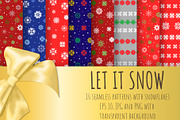 Let It Snow. 16 Seamless Patterns, a Pattern Graphic by HmarkaShop (Thumbnail 2 of 3)