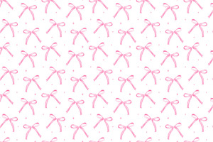 Watercolor Pink Bow Seamless Pattern, an Illustration by Stellalunarts