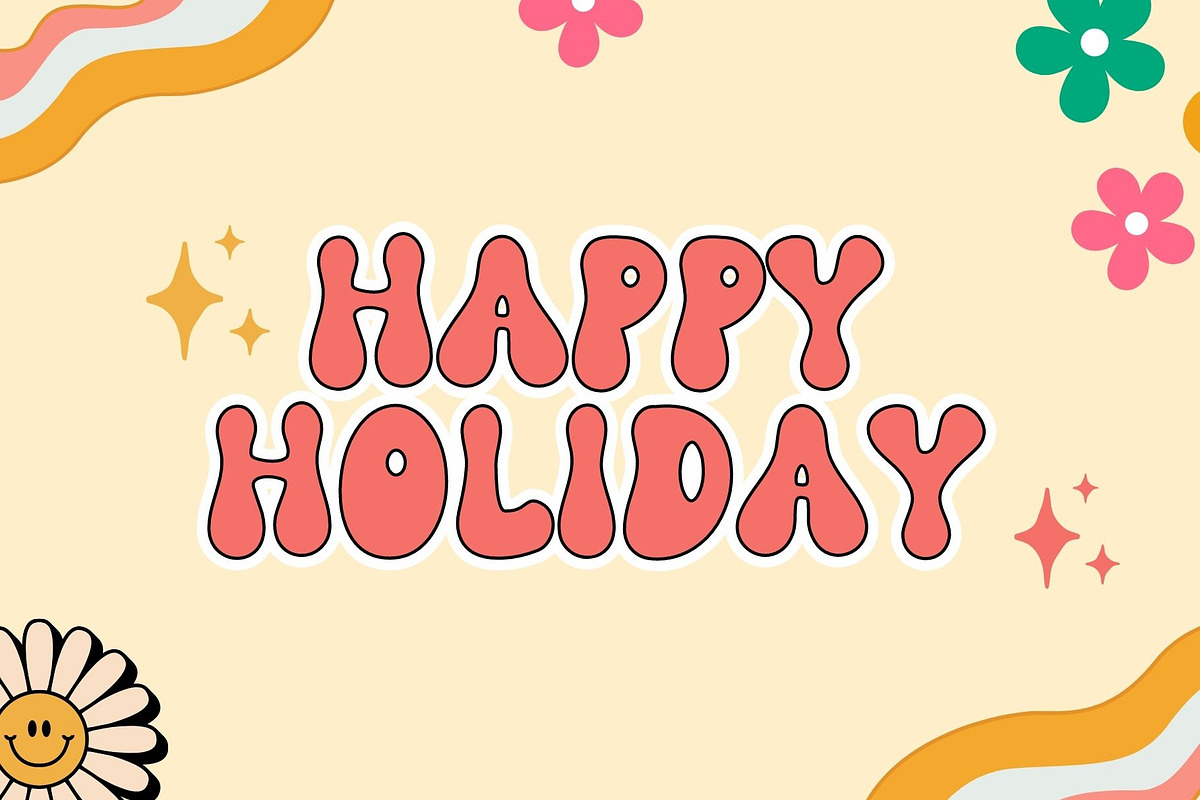 Groovy Baby is retro groovy font, a Handwritten Font by Brown Cupple (Photo 5 of 8)