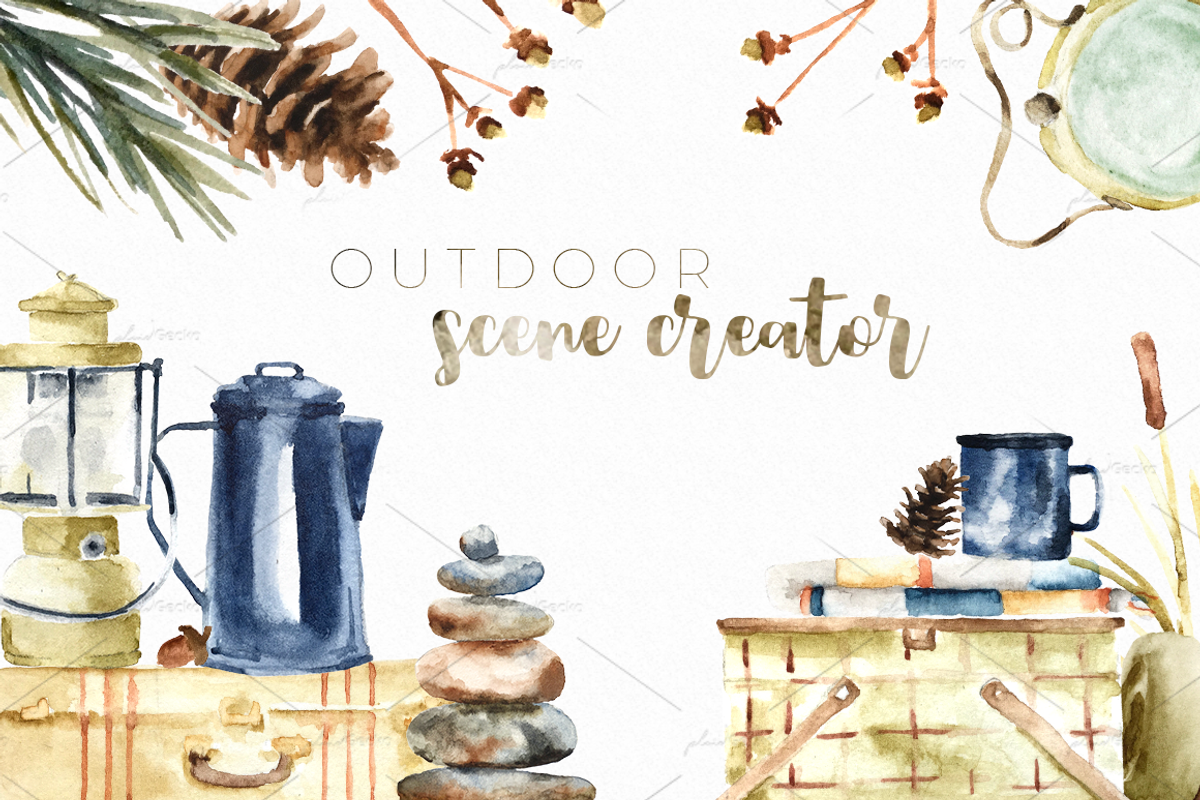 Outdoor Adventure Camping BUNDLE, an Illustration by plaidGecko (Photo 3 of 13)