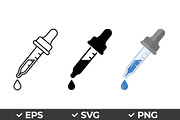 Medical Dropper Vector Icon Set, an Object Graphic by Artonix (Thumbnail 1 of 3)