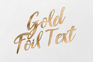 Gold Foil Font Text Effect Kit