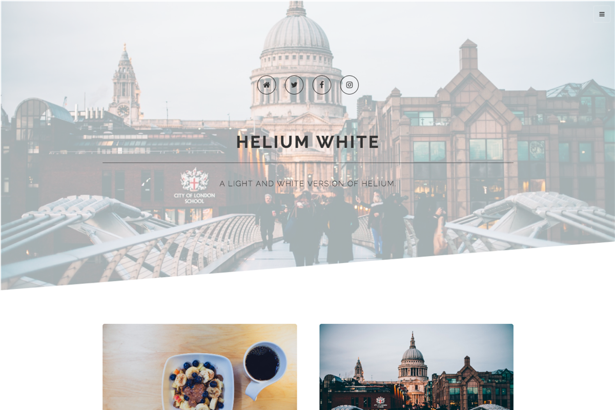 Helium White Blog Ghost Theme, a Websites & App Template by Malvouz