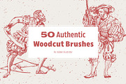50 Authentic Woodcut Brushes, a Brush Add-On by The Old Type Foundry (Thumbnail 1 of 5)