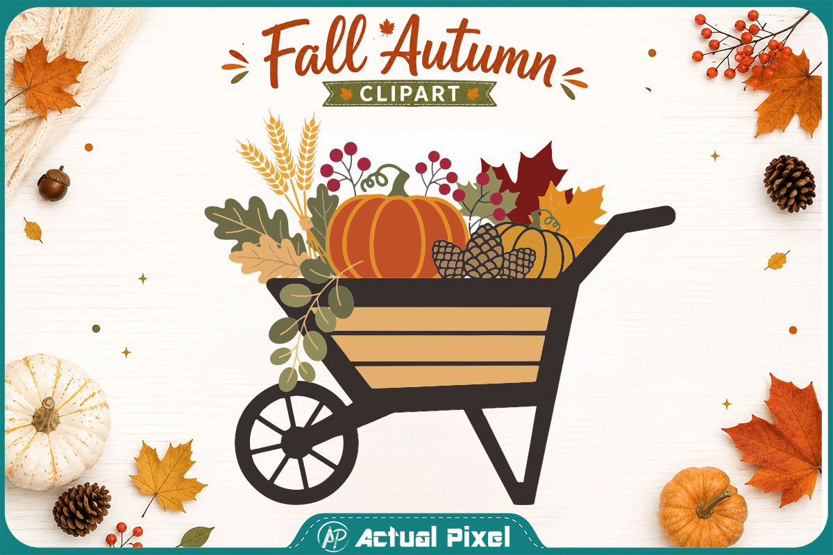 Fall Autumn Clipart Bundle, a Seasonal Illustration by Actual Pixel (Photo 8 of 21)