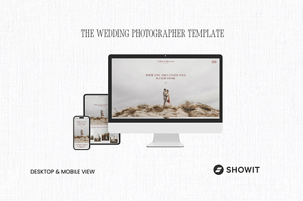 Wedding Photographer Showit Tempate, a Landing Page Template by Design by Alia