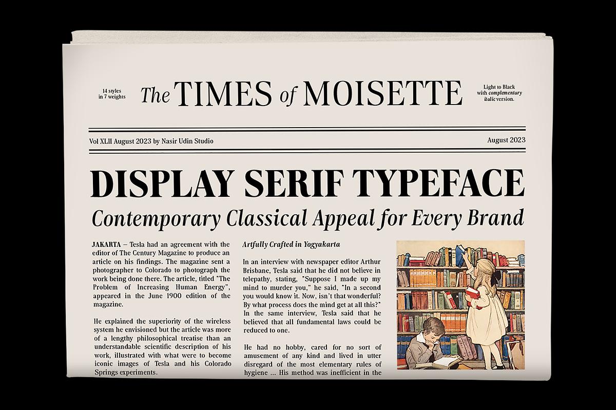 Moisette - 14 Fonts, a Serif Font by Nasir Udin (Photo 5 of 14)