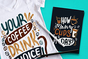 Handdrawn Coffee Quotes. Lettering., a Card Template by Wewhitelist (Thumbnail 8 of 8)