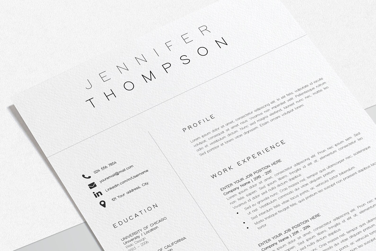Simple Resume | CV Template Word, a Resume Template by LucaTheme