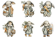 Easter Rabbit Basket Clipart, an Illustration by CraftArtStudio (Thumbnail 2 of 6)