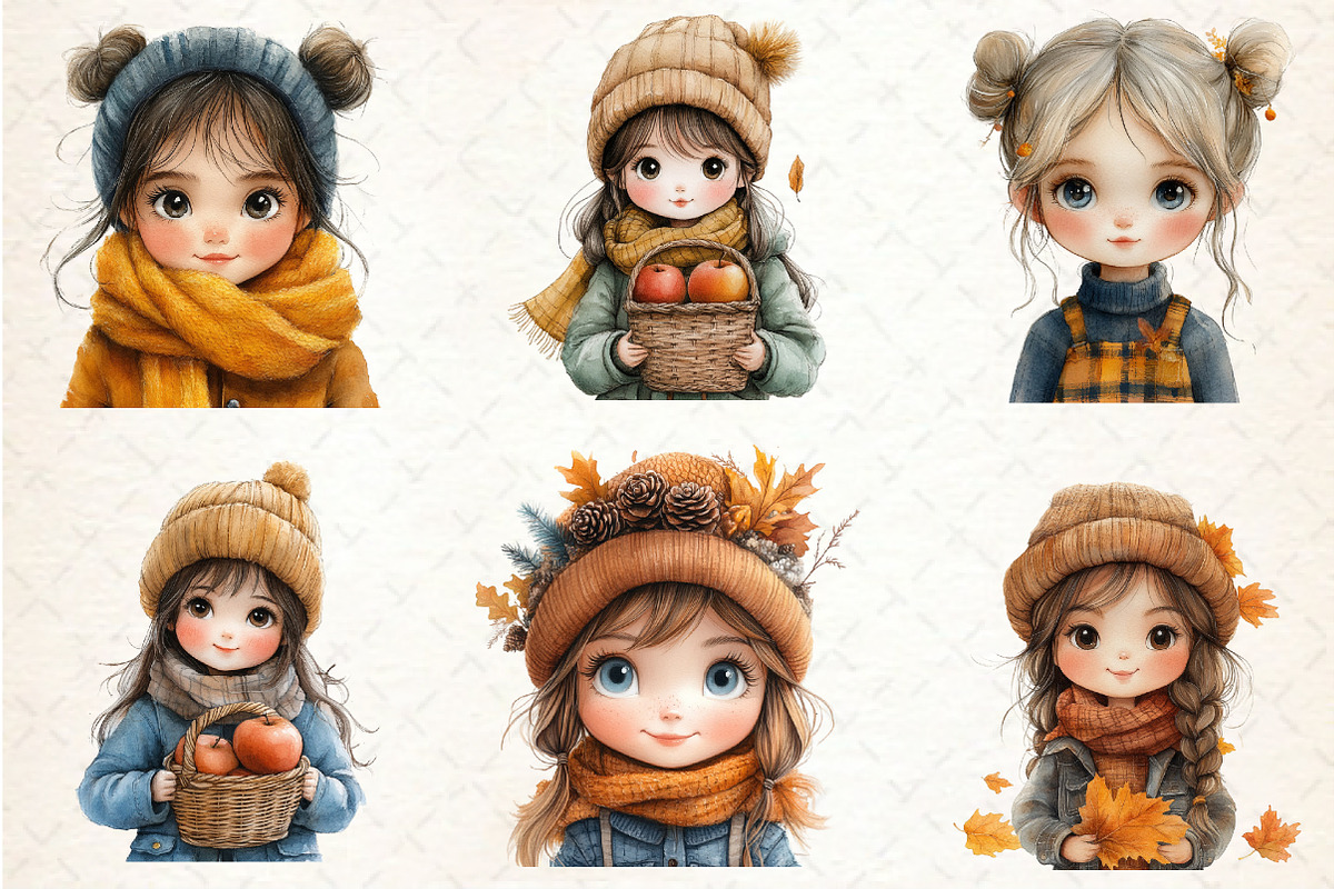 Bewitching Autumn Doll Clipart, an Illustration by Rose Art (Photo 3 of 4)