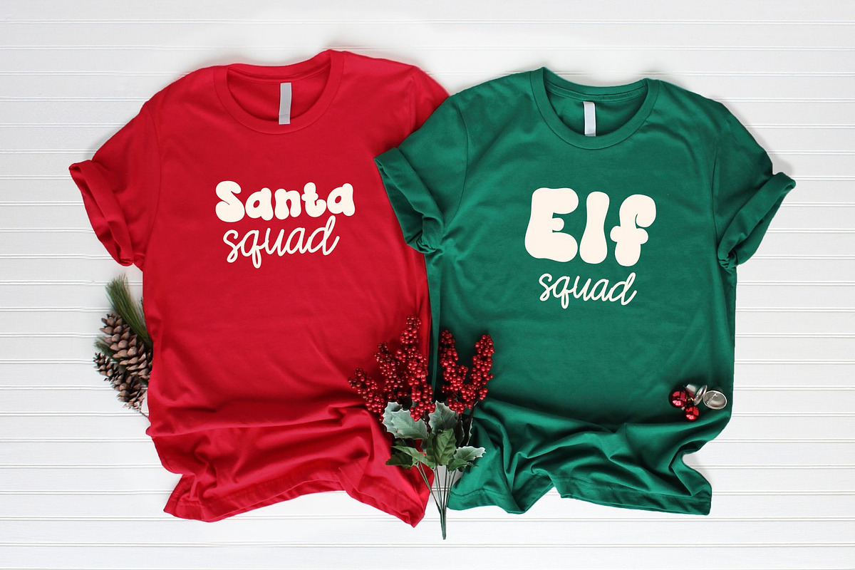 Retro Santa is a retro groovy font, a Script Font by Brown Cupple (Photo 3 of 9)