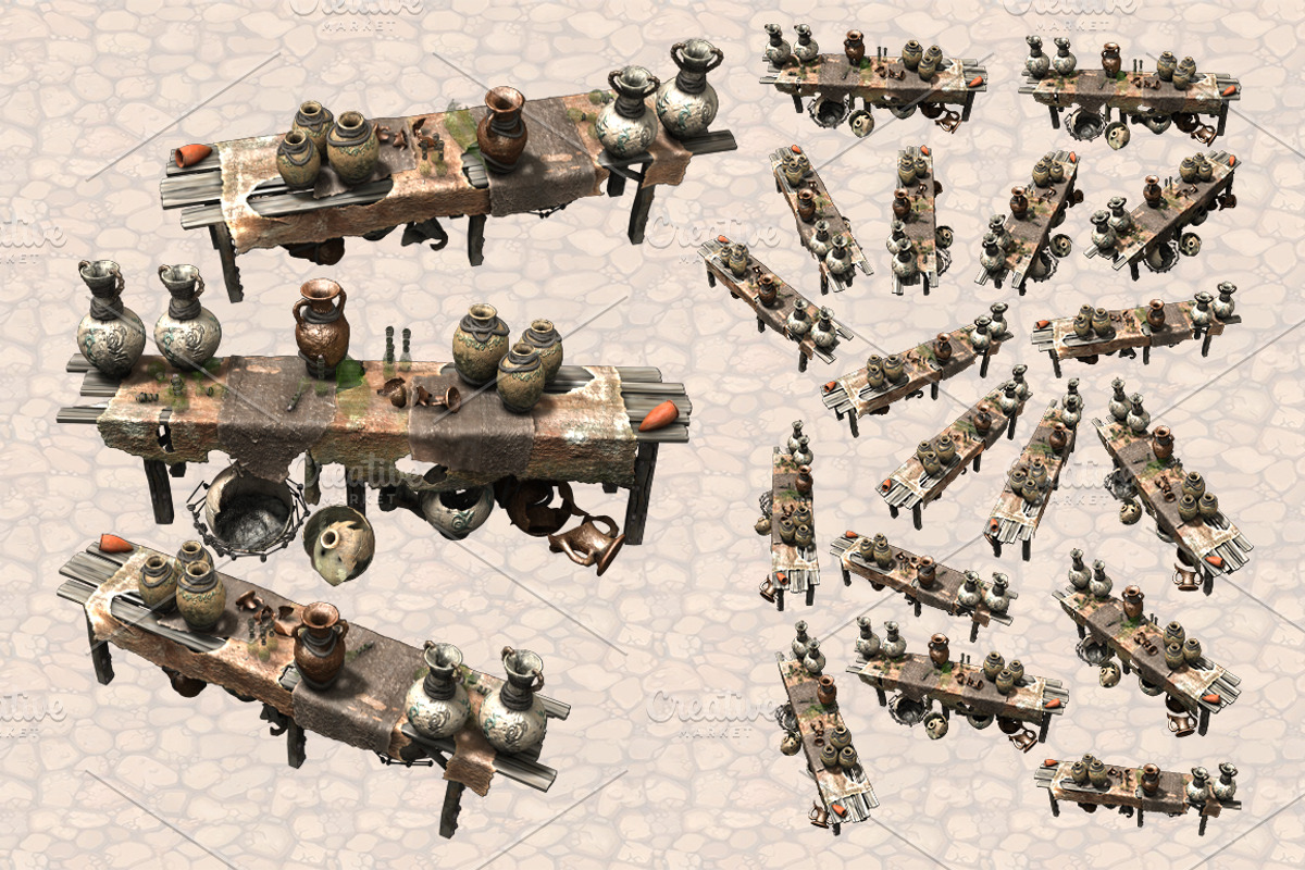 Isometric Ancient City Pack, an Object Graphic by Beatheart Creative Studio (Photo 27 of 77)
