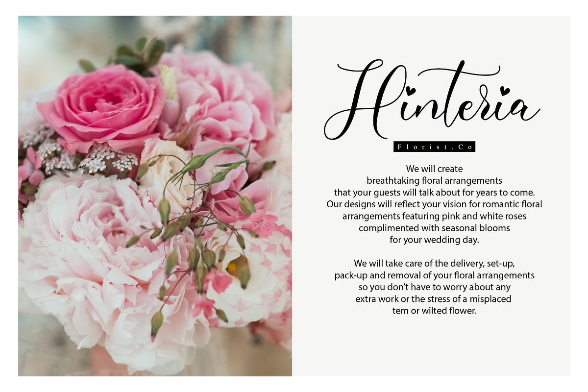 Freelove // Lovely Script Font preview 7