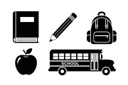 Back To School Silhouette Bundle, an Illustration by Designer_Momina (Thumbnail 5 of 51)