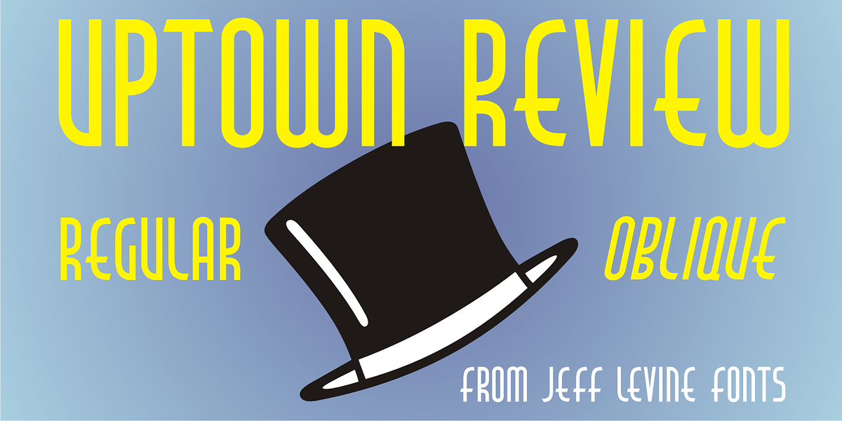 Uptown Review JNL, a Sans Serif Font by Jeff Levine Fonts