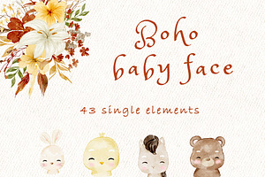 Boho Baby Animal Face