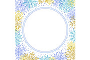 Winter Vector Round Pattern With, a Decorative Illustration by FineArtStudio (Thumbnail 1 of 3)